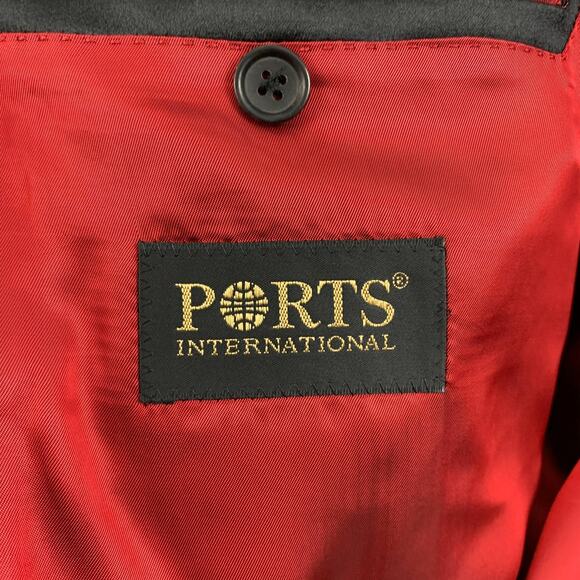 PORTS INTERNATIONAL Size 40 Black Wool Tuxedo Sport Coat - Picture 6 of 8